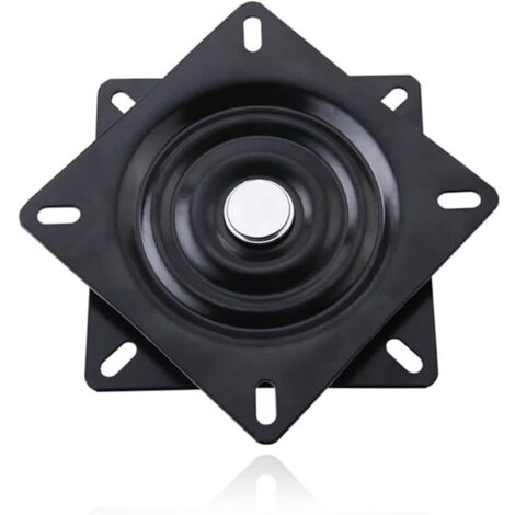Rodamiento cuadrado para tocadiscos, 15 cm, base giratoria, para sofá, TV y taburetes de bar, color negro.