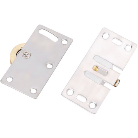 [Rodamiento para puerta] Rodamiento de bolas ajustable de acero inoxidable y nailon para puertas correderas de madera/armarios (7,5 cm, 2 piezas, cobre)