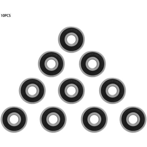 Rodamientos rígidos de bolas, 10 piezas 6301-2RS 12 x 37 x 12 mm, doble junta de goma, para motores pequeños, aplicaciones domésticas, transporte, etc.