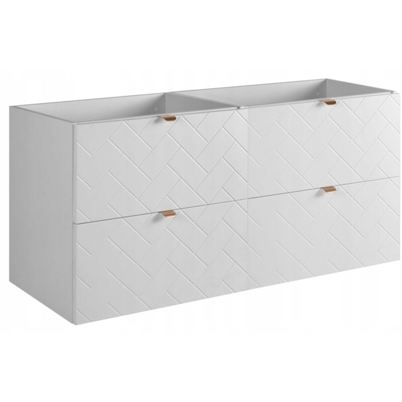 Meuble sous lavabo 120 cm - Blanc Mat - Armoires de Salle de Bains - Meubles de Salle de Bains - Meubles sous lavabo - Sans plateau