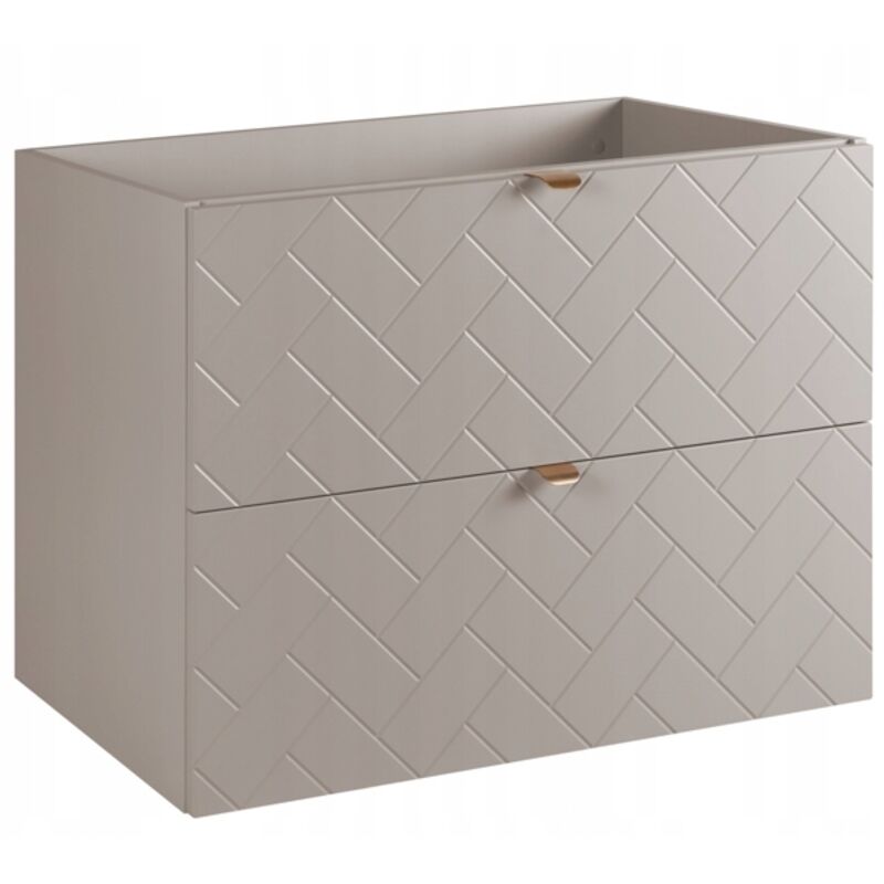 Meuble sous lavabo 80 cm - Beige Mat - Meubles de salle de bains - Meubles sous lavabo - Sans plateau