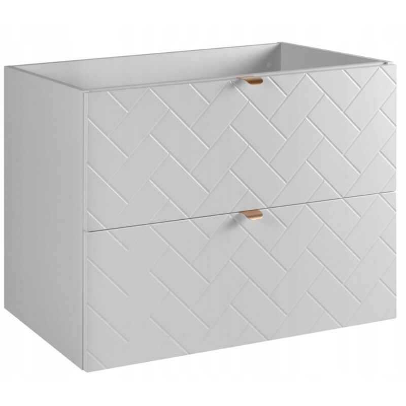 Meuble sous-vasque 80 cm - Blanc Mat - Armoires de salle de bains - Meubles de salle de bains - Vasque Sous-meuble - Sans plateau