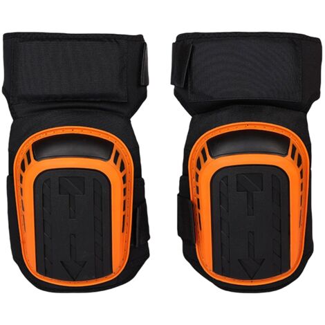Rodilleras de compresión ajustables para hombre y mujer para jardinería, construcción, jogging y ciclismo de montaña (naranja).