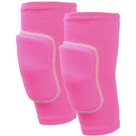 Rodilleras de voleibol elásticas, de espuma gruesa y resistentes a los impactos, ideales para adultos, perfectas para correr, jugar al fútbol, bailar y caminar (rosa).