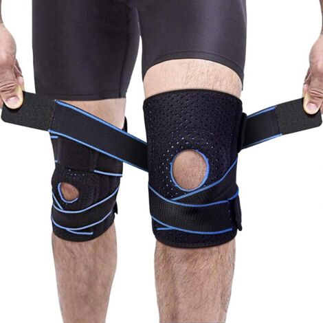 Rodilleras Deportivas 2 Piezas,  Ajustable rodilleras menisco y ligamento con Estabilizadores Laterales y Almohadillas de Rótula en Gel, Rodillera de Rotuliana para Correr, Baloncesto, Crossfit