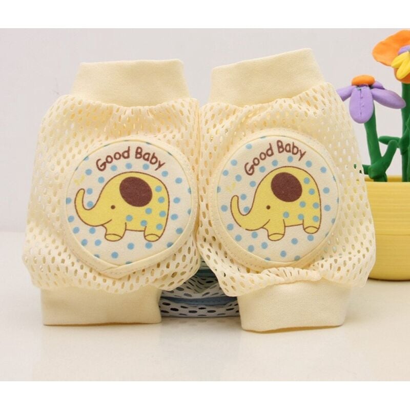 Rodilleras para bebé - Rodilleras para bebé - Calcetines para bebé - Unisex - Rodilleras - Talla única - Protecciones para gatear - Amarillo