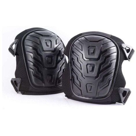 Rodilleras profesionales, acolchado de espuma duradera, acolchado de gel cómodo, clips de sujeción para un fácil ajuste, negro, 1 par
