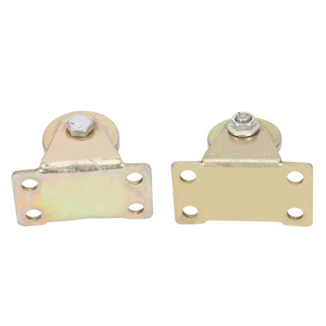 Rodillo de acero de 32 mm para puertas correderas con rueda en forma de U – 2 piezas con riel guía para puertas