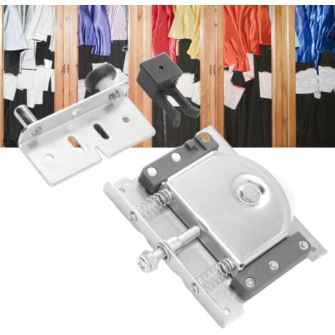 Rodillo de leva galvanizado, a prueba de descarrilamientos, para puertas grandes de armarios y roperos con ruedas de nailon incluye 3 rodillos y 8 tornillos.