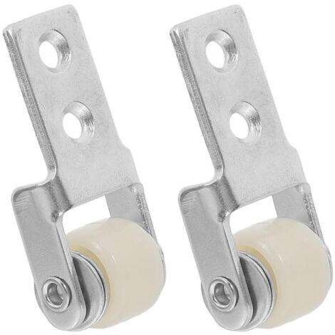 Rodillo de nailon blanco para puertas correderas, ideal para muebles y accesorios de puertas multiusos.