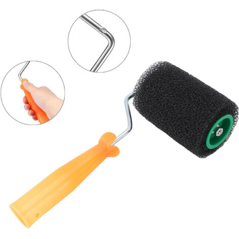 Rodillo de pintura texturizado para bajos de suelos: juego de 9 rodillos con marco de plástico y esponjas de 10 cm (4 pulgadas) para vehículos comerciales y embarcaciones.
