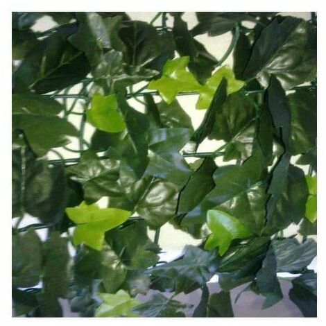 Patio Paradise: Hiedra sintética, artificial. Rejilla para cerco de hojas.  1 pieza. Seto de hojas artificiales de vid para decoración de exteriores.