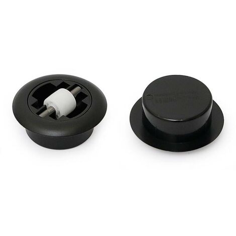 rodillo fijo rida d54-40 plástico negro  aro ø15 plast., carga 50kg rueda