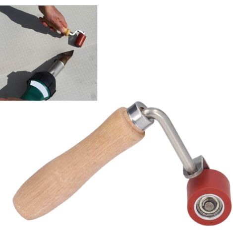 Rodillo manual de silicona con mango ergonómico de madera, ángulo de 75°, resistente a temperaturas de hasta 260 °C, 20 mm de diámetro.