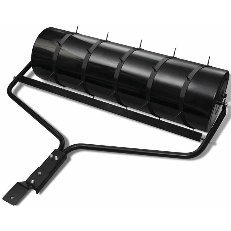 

Rodillo negro de jardin para el cesped con 5 bandas aireadoras 30 cm
