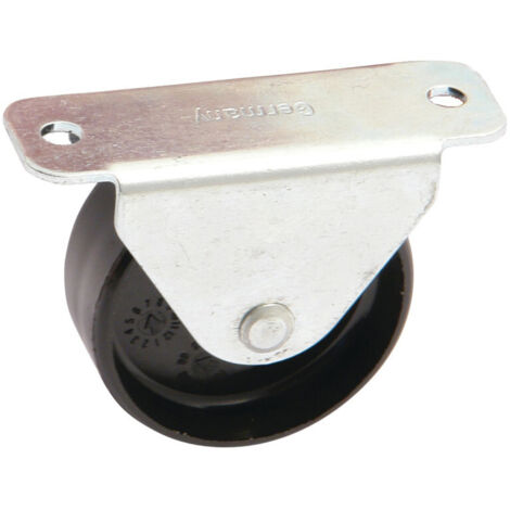 RODILLO NEGRO SOBRE PLACA RECTANGULAR 40MM - AVL - 700040A