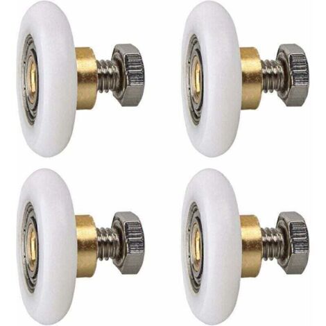 Rodillo para mampara de ducha, XU, rueda de repuesto para mampara de ducha, rodillos para puertas corredizas, 4 piezas (20 mm) - KZQ