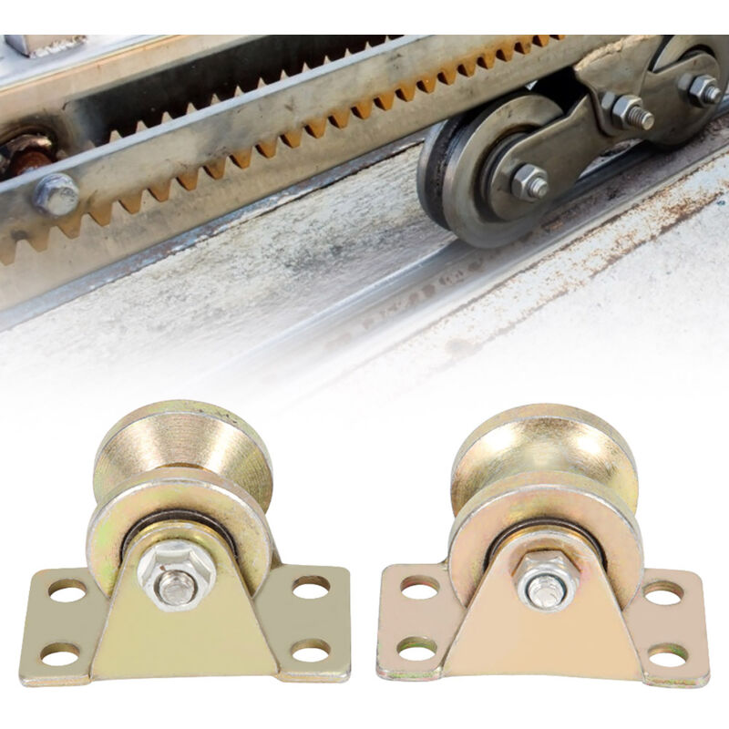 Rodillo para puerta corredera, 2 uds., 32mm, tipo U, ranura para rueda, pista para puerta corredera