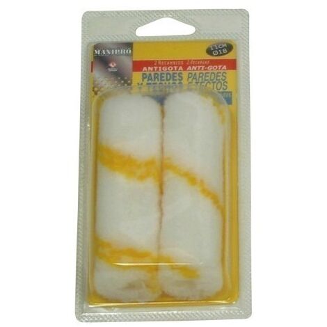 Rodillo Pintura Antigoteo 2 Pz 11 Cm Recambio Rulo Pluma