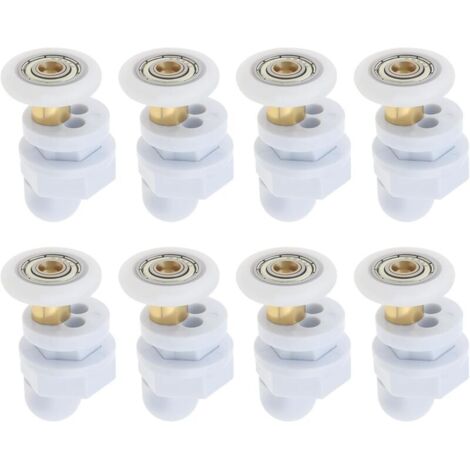rodillos de 23 mm para puertas de ducha de baño, rodillos para puertas corredizas de vidrio, ruedas de repuesto ultrasilenciosas, ruedas de 23 mm de diámetro para puertas de ducha, baños de vapor