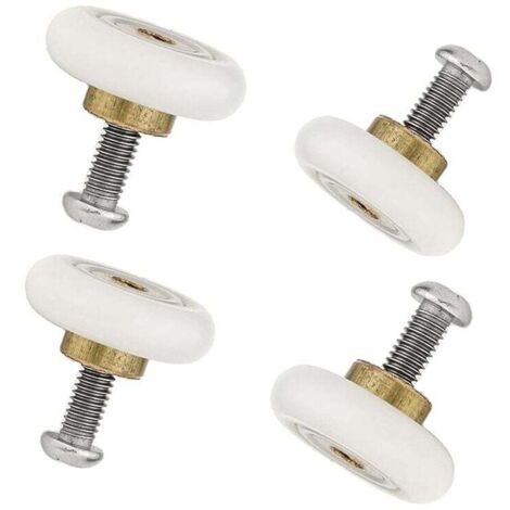 Rodillos de repuesto para mampara de ducha KZQ (paquete de 4), 19 mm de diámetro (19 mm – 4 piezas)