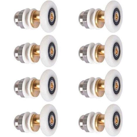Rodillos para mampara de ducha (8 piezas, 25 mm), XU, rodamientos deslizantes para mampara de ducha - KZQ