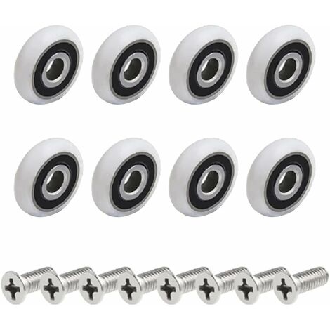 Rodillos para puerta de duchaZOLGINAH 8 (tornillo M5 de 19 mm)