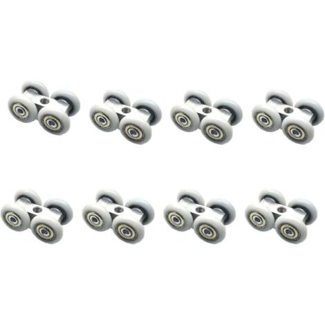 Rodillos para puertas corredizas KZQ de 8 piezas, con rodamientos de bolas, para balcones, cocinas y comedores.