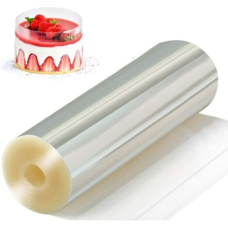 Rodoide Transparent Patisserie,Cercle a Patisserie Accessoire,Rouleaux Colliers à Gâteau Materiel Patisserie Rodoide,Cercle Patisserie pour Entourer Les Gâteaux Mousse 6 cm (20cm)