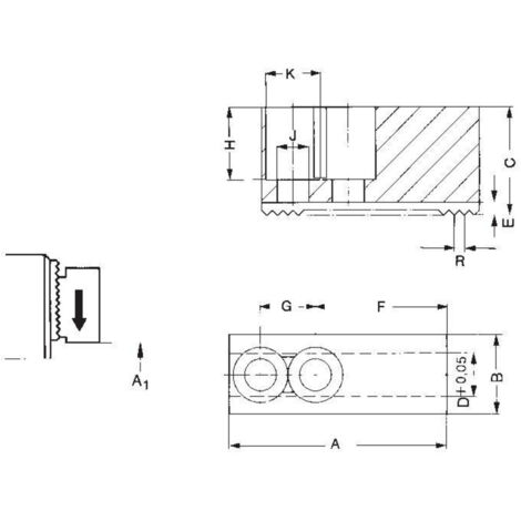 RÖHM Aufsatzbacke härtbar 90Grad 210mm 210mm