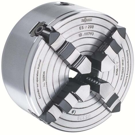 Röhm ES 400, 4 mors, DIN 6351, forme A, corps acier - 111805
