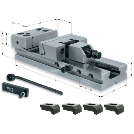 Röhm Etaux machines MSR, largeur de mors 125, envergure 150 - 161828