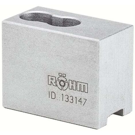 Röhm Mâchoires à poser taille 110/125/140, jeu de 2 mâchoires, durcissables Denture pointue 90° - 045794