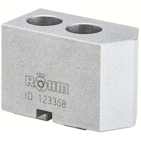 Röhm Mâchoires à poser taille 160, jeu de 3 mâchoires, durcissables Déport en croix, biseauté à 120° - 123358