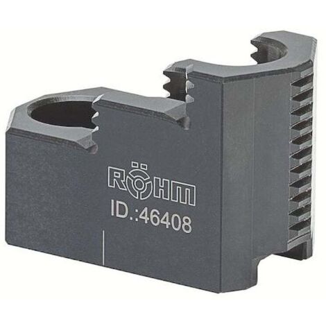 Röhm Mâchoires réversibles taille 160, jeu de 3 mâchoires, trempées, denture pointue 90° - 046408