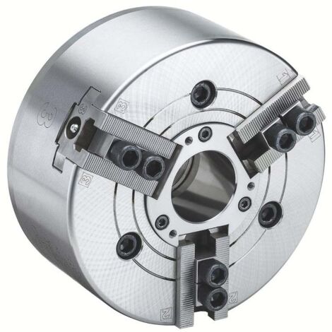 Röhm mandrin à serrage forcé KFD-HE 254, 3 mors, denture pointue90°, logement de centrage cylindrique - 154032