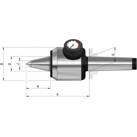 Röhm  Puntos  giratorios  60°,  MK  5,  tamaño  505,  con  punta  de  rodamiento  extendida  -  079922