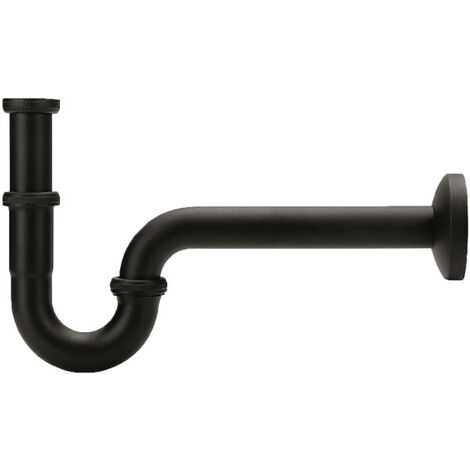 Röhrengeruchverschluss Plus, Messing, 1 1/4"x 32mm, schwarz matt