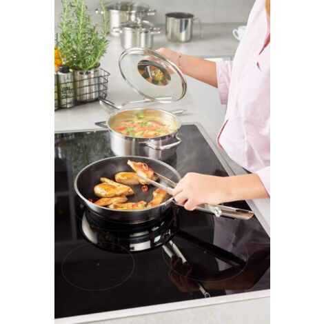 Rösle Elegance Padella Universale, con Rivestimento Antiaderente Proplex, 20 cm, Acciaio Inox 18/10, Adatta Al Piano Cottura a Induzione e Alla Lavastoviglie
