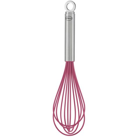 RÖSLE Frusta in silicone Pink Charity Edition, rosa, in acciaio inossidabile 18/10, resistente a temperature fino a 220 °C, lavabile in lavastoviglie, lunghezza 27 cm