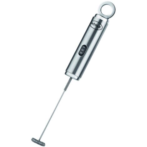 RÖSLE Schiumalatte multifunzione, schiumatore elettrico e di alta qualità, per montare il latte e per la vinaigrette, con 2 velocità, acciaio inox 18/10