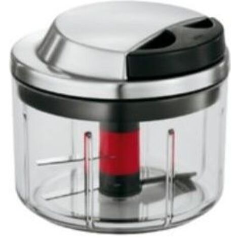 Rösle Tritatutto, Utensile di Qualità, per Frutta e Verdura con Lama Affilata, Acciaio Inox 18/10, Incluso Cestino per Erbe Aromatiche, Inserto per Mixer e Coperchio di Conservazione