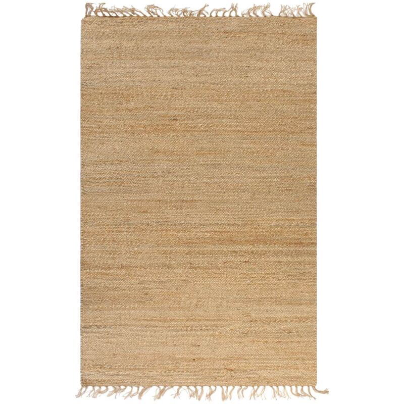 

alfombra de yute tejida a mano 120x180 cm natural - Rogal