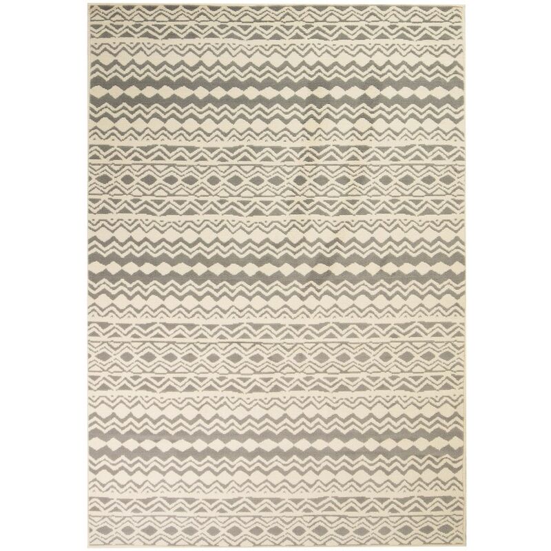 

alfombra moderna de diseño tradicional beige/gris 120x170 cm - Rogal