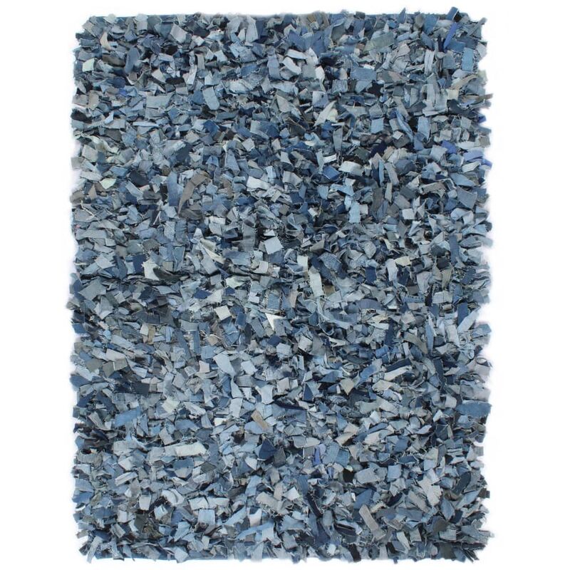 

alfombra peluda de tela vaquera 190x280 cm azul - Rogal