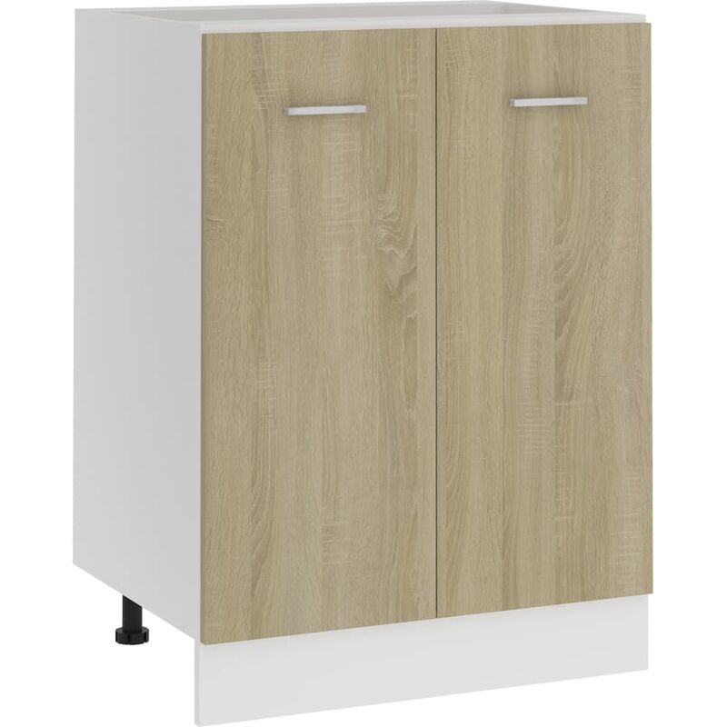 

armario inferior de cocina aglomerado roble sonoma 60x46x81,5cm - Rogal