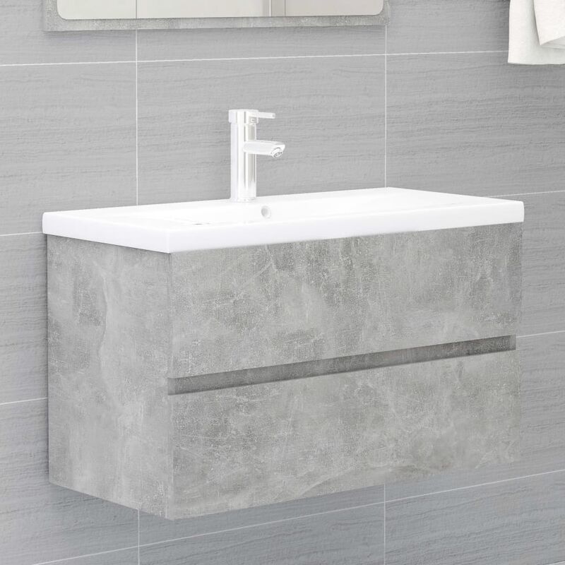 

Rogal - armario para lavabo aglomerado gris hormigón 80x38,5x45 cm