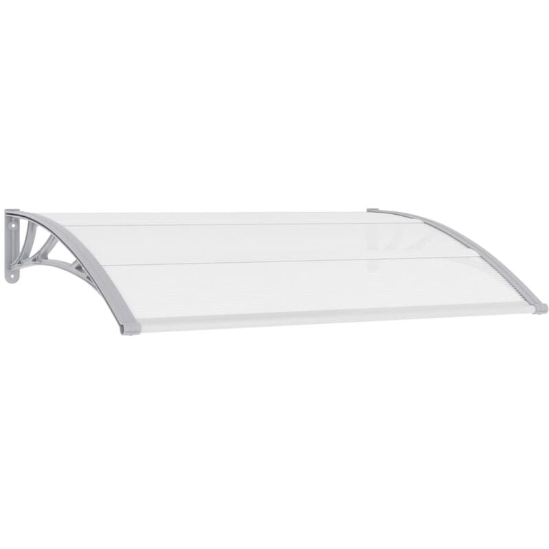Rogal auvent de porte gris et transparent 150x80 cm pc Rogal