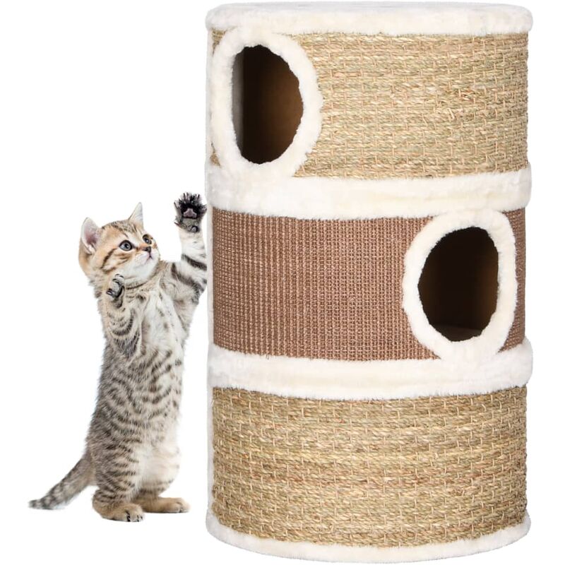 

barril rascador para gatos hierba marina 60 cm - Rogal