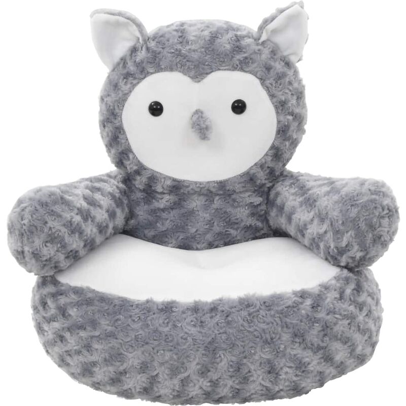 

búho de peluche gris - Rogal